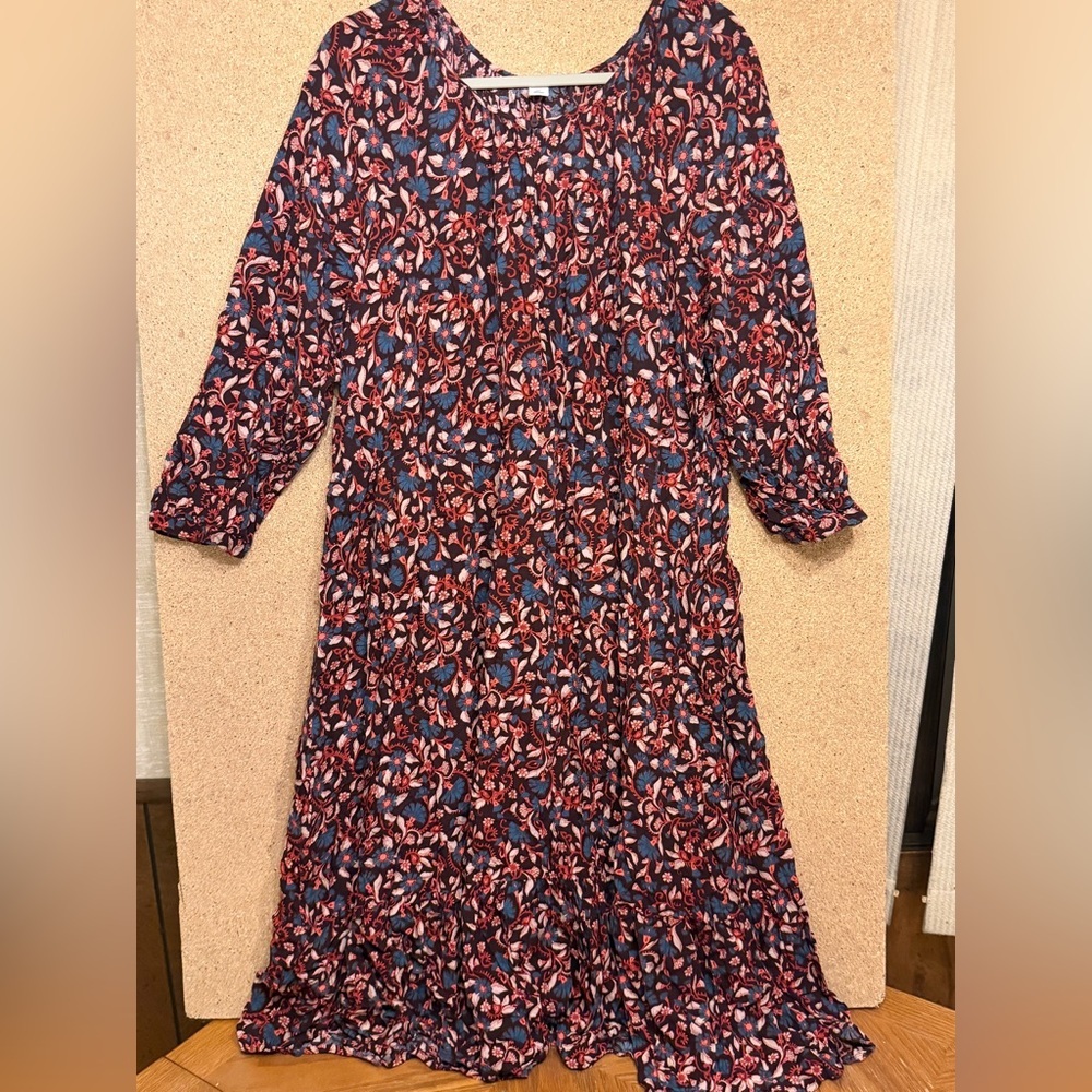 Floral Long Sleeve Dress Size XXL
